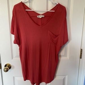 Pink Republic - Coral pocket tee